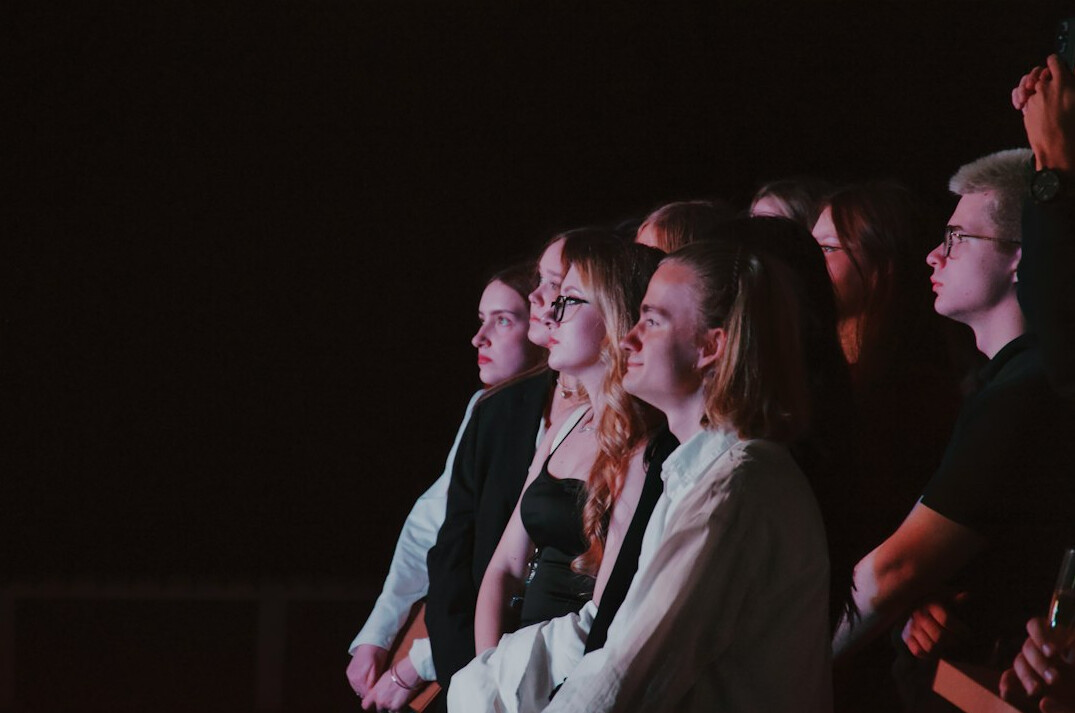 Audience listening during a speaking event
